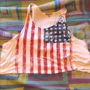 American flag crop top shirt